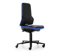 Bimos bimos Fauteuil de travail ESD Neon 2, bleu, hauteur d'assise 450-620 mm avec roulettes, sans rembourrage Quantité:1