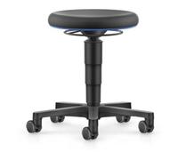 Bimos Bimos Tabouret polyvalent Allround avec roulettes Skintec noir hauteur d’assise 450-650 mm bleu Quantité:1
