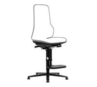 Bimos Chaise d'atelier pivotante Neon patins + marchepied sans élément rembourrage gri Quantité:1