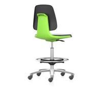 Bimos Labsit siège haut sur roulettes Bimos, 560-810 mm, tissu noir, coque d'assise vert Quantité:1