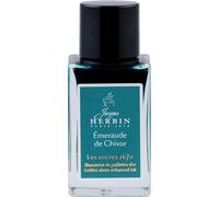 Bin 16035jt - A Bottle Of Gold Glitter Ink For Fountain Pen, Roller, Glass Nib And Fountain Pen 15 Ml, Chivor Emerald