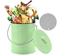 Bin de compostage, bac à Compost LALASTAR avec Couvercle, récipient à Compost de Cuisine, Seau de Compost odorless pour la Nourriture de Cuisine avec poignée de Transport, 1 Gallon, Vert