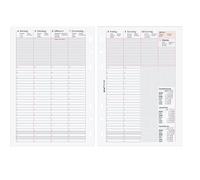 BIND B250823 Calendrier semainier A5, pour calendrier 2023, 1 semaine/2 pages, agenda avec système, calendrier pour planificateur système bind et planificateur standard