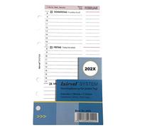BIND B260224 Calendrier pour manager A6, calendrier pour l'année civile 2024, 1 semaine/2 pages, calendrier de rendez-vous avec système, calendrier pour système de reliure et heure standard