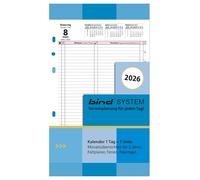 BIND B550326 Recharge pour agenda journalier A5, calendrier 2026, 1 jour/1 page, agenda avec système, calendrier pour planificateur système bind et planificateur standard