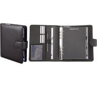 Bind® T-5-1 Systemplaner A5 Office, cuir nappa, noir, avec fermeture magnétique