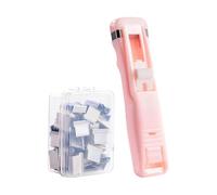 Binder Clip Stapler, Compact Clamp Dispenser, Clip Stapler with Stainless Steel Build, Office Accessory with Easy Use, Desk Storage, for Home School Dorm Apartment Document Organization