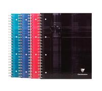 Bind'O Block cahier reliure intégrale A4+ 160 pages détachables perforées 4 trous grands carreaux + cadre en-tête 4 couleurs de bandes - Assortis
