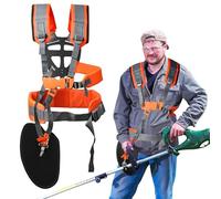 Bindokun Harnais Debroussailleuse, Harnais pour Debroussailleuse Confort, Bretelles de Double Épaule, Tondeuse à Gazon Portage Universel pour Stihl Débroussailleuse Thermique (Gris)