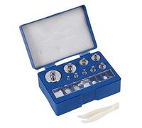 Bindpo 17 Pcs Calibration Weight Kit, 10mg - 100g 13 Diverses spécifications Poids en Acier de précision Balance Balance Calibration Weight Set avec étui et Pince à épiler