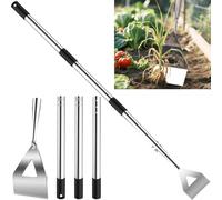 Binette de jardin avec long manche de 140 cm, houe hollandaise en acier inoxydable, houes de jardin pour désherber et creuser le sol de jardin, houe de désherbage 12,8 cm, outils de jardin hollandais