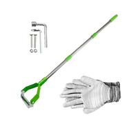 Binette de Jardin Manche Long Pelle Ronde Robuste | Binette en Métal pour Désherbage et Grattage Pour Creuser Bêcher Sarcler Délimiter Déscompacter Parterre Ferme Cour