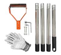 Binette de Jardin Pelle Robuste à Manche Long avec Boucle | À Étrier Pour Le Désherbage Du Jardin Pour Creuser Bêcher Sarcler Délimiter Déscompacter Parterre Ferme Cour