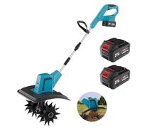 Bineuse Électrique sans Fil, 21V 550W Motobineuse Électrique Pliable Idéale pour Pelouse Jardinage et Culture du Sol pour Jardiniers avec Motoculteur