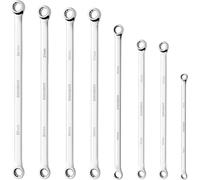 BINGCOBBER Jeu de 8 clés à œil doubles mixtes,Clé polygonale 8-24 mm | extra longues