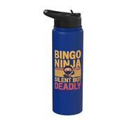 Bingo Ninja Joueur de bingo amusant Stainless Steel Insulated Water Bottle