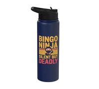 Bingo Ninja Joueur de bingo amusant Stainless Steel Insulated Water Bottle
