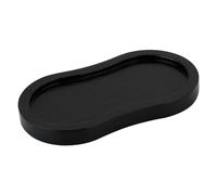 BINHAI Plateau à poivrière en bois noir - Élégant support pour salière et poivrière - Protection pour comptoir et table de cuisine et salle à manger (moulin non inclus)