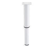 biniliubi Pieds De Meuble Métal Réglables 18-32cm, Lot De 4 Pieds Réglables en Hauteur 100kg, Pied Blanc pour Table Canapé Lit De Table Industriel Installation Facile