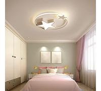 BININBOX Plafonnier LED Moderne Enfant Lampe Créative en Forme Étoile pour Chambre Bureau (Blanc (45 * 5CM) 30W, Lumière Chaude)