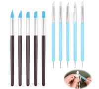 BinPhorm Pinceaux en Silicone,10 PCS Pinceaux en Caoutchouc pour Poterie Outils de Sculpture en Argile