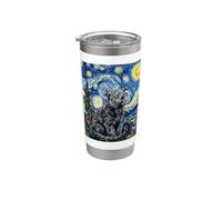 Binturong Van Gogh Peinture Nuit étoilée Gobelet isotherme en acier inoxydable double paroi