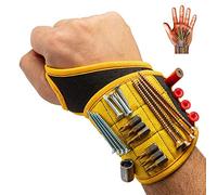 BINYATOOLS Bracelet magnétique avec aimants super puissants pour vis, clous et forets. Support de poignet au design unique pour père, petit ami, bricoleur, électricien, entrepreneur