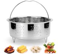 BINYI Panier à Vapeur INOX Paniers Cuit-Vapeur Inoxydable Cuiseur Vapeur Insert pour Cuisson à Vapeur Panier Autocuiseur 20 cm Steamer Accessoire pour La Nourriture Légumes Fruits