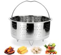 BINYI Panier à Vapeur INOX Paniers Cuit-Vapeur Inoxydable Cuiseur Vapeur Insert pour Cuisson à Vapeur Panier Autocuiseur 17.5 cm Steamer Accessoire pour La Nourriture Légumes Fruits
