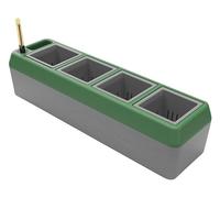 Bio Green Provence - Jardinière Auto-arrosante à 4 Pots à Herbes aromatiques avec indicateur de Niveau d'eau - Jardinière de Rebord de fenêtre - Design Moderne - Pratique et Facile à Utiliser, Gris,