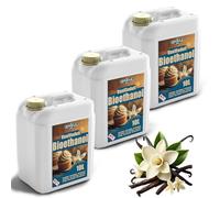 Bioéthanol 96,6 % 30 l | Alcool bio parfum vanille 96,6 % 3 x 10 l | Bioéthanol pour cheminée, cheminée de table, cheminée au bioéthanol | Parfum vanille | Combustion propre, sans fumée, flamme vive