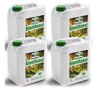 Bioéthanol 96,6 % 40 l | Alcool bio parfum forêt 96,6 % 4 x 10 l | Bioéthanol pour cheminée, cheminée de table, cheminée au bioéthanol | Parfum forêt au bioéthanol | Combustion propre