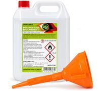 Bioéthanol 99,9% Bio Sprint 1 x 5 l - pour Cheminée de Table, Cheminée & déco de Jardin - sans Fumée ni suie 100% d'origine végétale,Ultra-inodore + + Entonnoir Offert