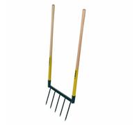 Leborgne Grelinette Biogrif NaturOvert, 5 dents interchangeables, double manche long bois PEFC 100%