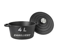 BIOL Cocotte en fonte émaillée 4 l - Casserole en fonte avec couvercle, cocotte à induction, passe au four, sans PTFE