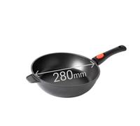 BIOL Poêle à frire haute en aluminium avec revêtement anti-adhésif, poignée amovible, convient pour l'induction, pour tous les types de cuisinières, série "DeLux", 28 cm