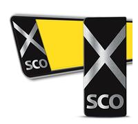 Biomar Labs® 2 x Autocollants Plaque D'Immatriculation Écosse Écossais Argent Drapeau National Auto Moto Voiture Identifiant QV 12