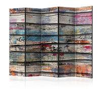 BIOMBO B&D XXL - Paravent Décoratif Intérieur Unilatéral, Bois, 225x172 cm | 5 Panneaux, Toile Imprimée, Séparation de Pièce, Impression sur une Seule Face, Pliable, Cadre en Bois, Moderne pour Salon