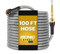 BIONIC STEEL Pro Tuyau d'arrosage - 304 métal 100 Pieds de Tuyau de Jardin 100' Acier Inoxydable