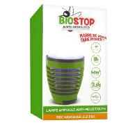 Biostop Anti-Insectes Lampe Ampoule Anti-Moustiques Rechargeable 2en1