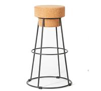 Biosughero - Tabouret Bouchon hauteur 75 cm - liège et acier émaillé