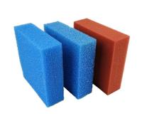BioTec 5/10/30 Lot d'éponges de rechange pour filtre de bassin Oase Biotec - Éponges filtrantes rouges et bleues fendues - Dimensions : 25 x 25 x 8 cm - Qualité allemande - Lot Biotec 5/2 x bleus et 1