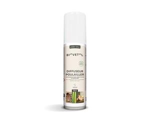 Biovetol - Diffuseur Automatique Insecticide Poulailler - Tue Les Insectes Volants, rampants, Les œufs et Larves -Poulailler - de 15 m² - Action jusqu'à 4 Mois - Actifs d'origines naturels - 75 ml