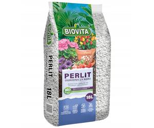 BIOVITA Perlite 18L pour plantes et terreau - Pierre volcanique naturelle pour assouplir et aérer le sol - Améliore la rétention d'eau et la croissance des racines - Pour semis, hydroponique et