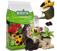 BIOVITA Sol universel 5 l substrat multi-composants Terre prêt à l'emploi Terre d'origine naturelle
