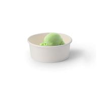 BIOZOYG 50x gobelet à glace en carton 100 ml blanc - bol jetable sans plastique et recyclable - ramequin dessert bol a emporter