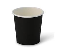 BIOZOYG 50x gobelets jetables 100 ml / 4 oz, Ø 62 mm noir - gobelet carton sans plastique et en matériaux durables - gobelet cafe