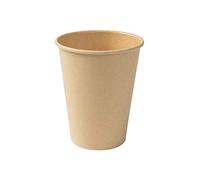 BIOZOYG 50x gobelets jetables 300 ml / 12 oz, Ø 90 mm marron - gobelet carton sans plastique et en matériaux durables - gobelet cafe
