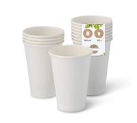 BIOZOYG Gobelet en carton 50 pièce 200 ml / 8 oz, Ø 80 mm - Gobelets jetables pour café - Gobelets en carton pour boissons chaudes - Alternative aux gobelets en polystyrène, gobelets en papier