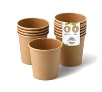 BIOZOYG Gobelet en carton 50 pièces 100 ml / 4 oz, 62 mm - Gobelets jetables pour café - Gobelets en carton pour boissons chaudes - Alternative aux gobelets en polystyrène, gobelets en papier
